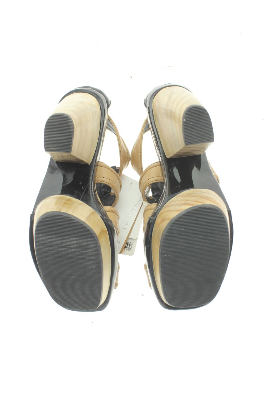 Sandalias tacon de Mango de la talla 39, de color marrón de