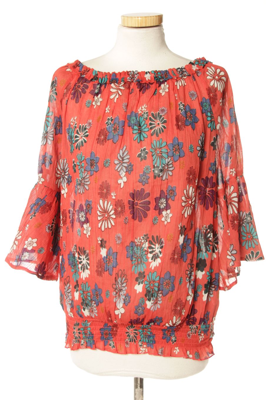 Blusa de manga larga de Peace + Love de la talla L, de color flores