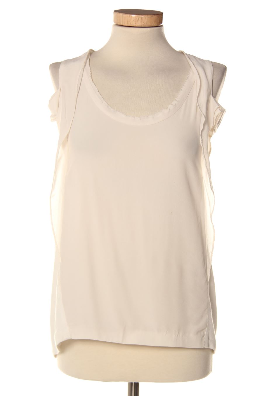 Blouse à manches courtes Maje de la taille S, de couleur beige