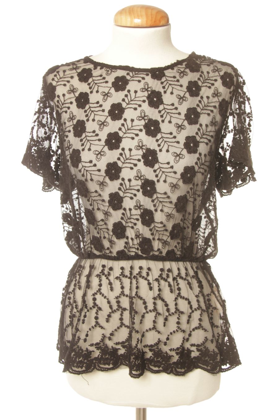 Kurzärmelige Bluse von Tiffosi Größe M, Farbe Schwarz, für