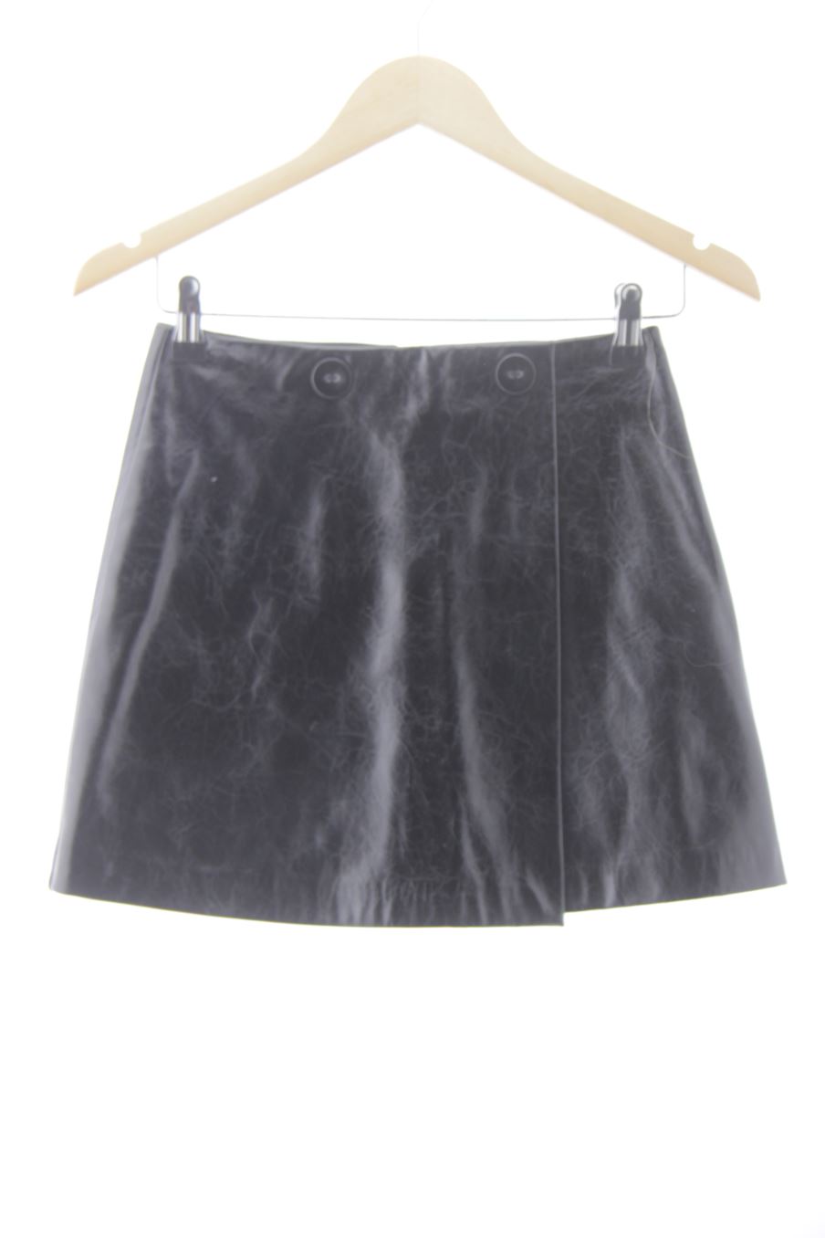 Jupe Stradivarius de la taille 34, de couleur noir de synthétique
