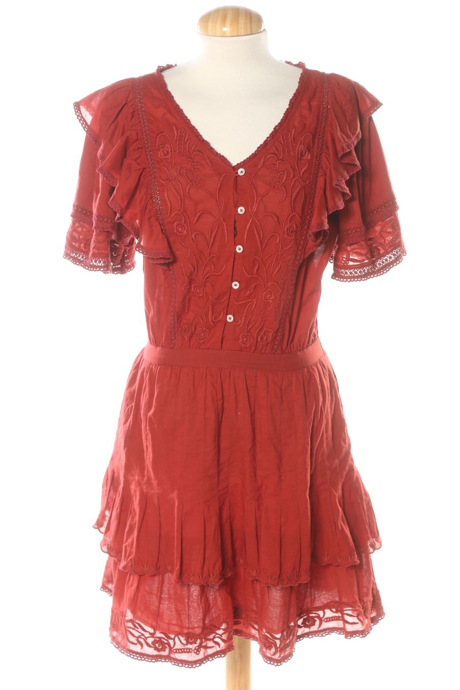 Robe casual maksu de la taille M, de couleur bordeaux