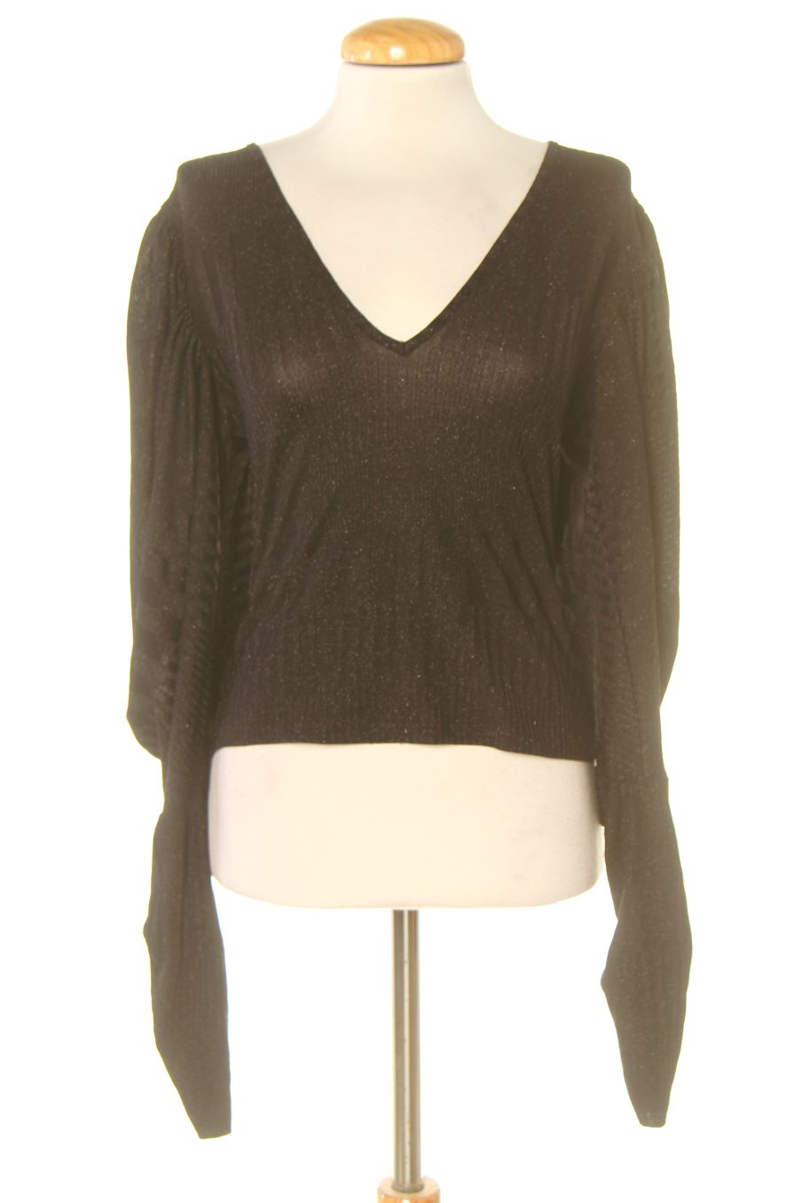 Blouse à manches longues Zara de la taille M, de couleur noir