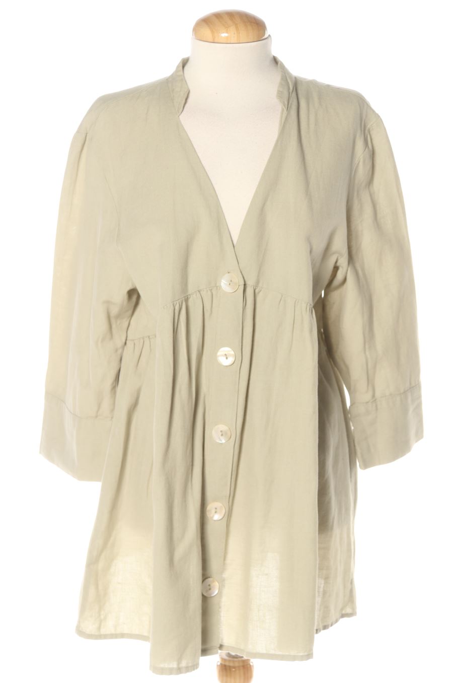 Blusa de manga larga de Zara de la talla XS, de color verde