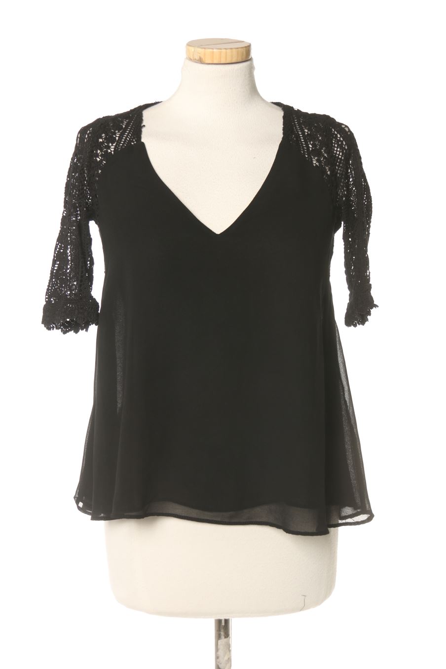 Blouse à manches courtes Trafaluc de la taille XS, de couleur noir
