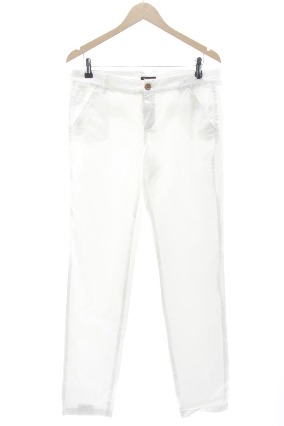 Vaquero de Massimo Dutti de la talla 42, de color blanco de ropa vaquera