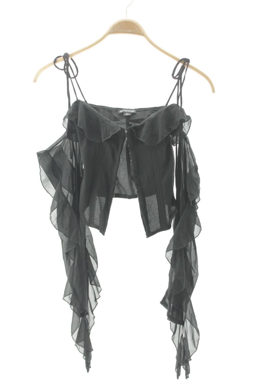Blouse à manches longues PRETTYLITTLETHING de la taille 34, de couleur noir