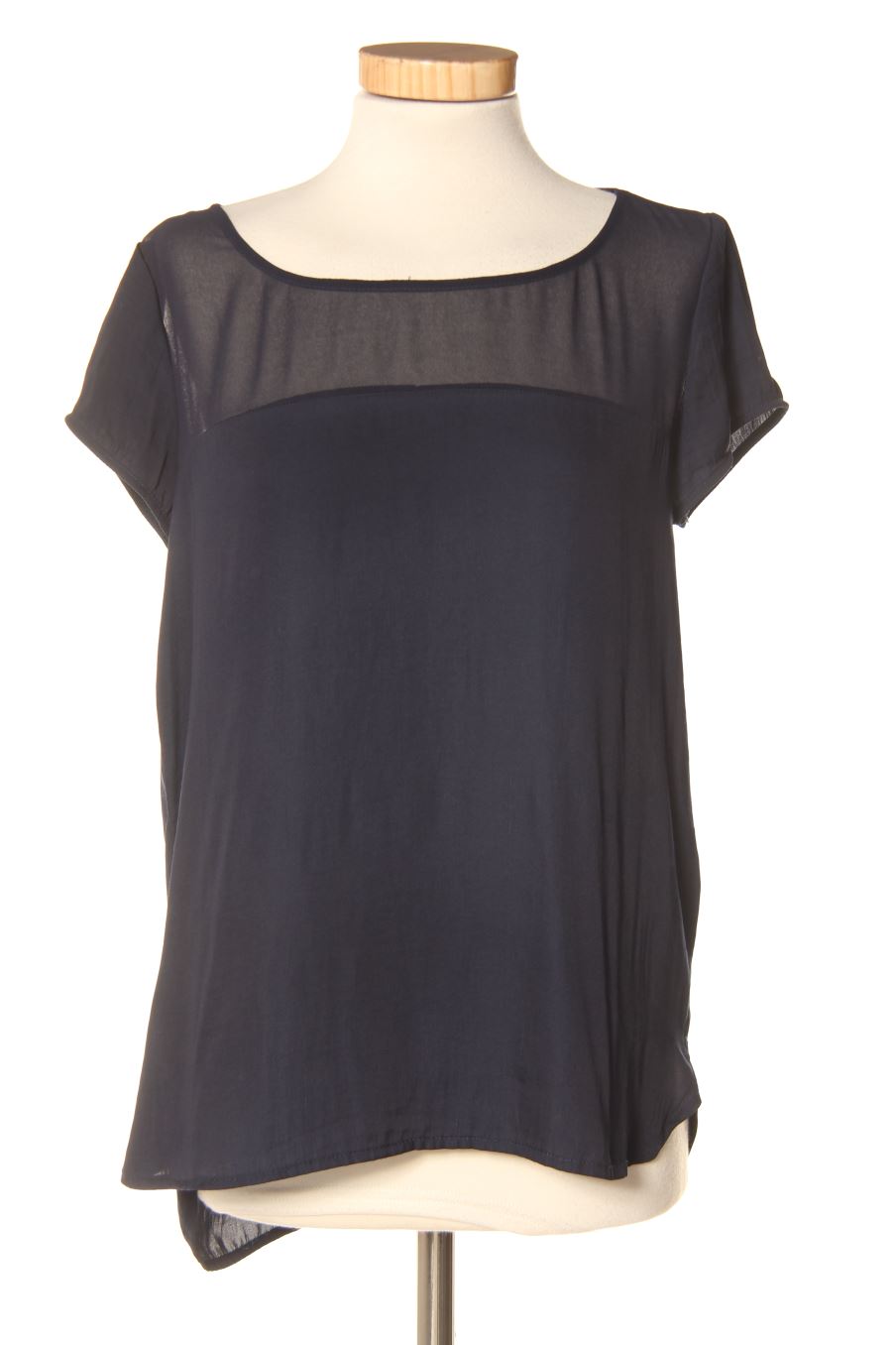 Blouse à manches courtes Stradivarius de la taille M, de couleur bleu marine