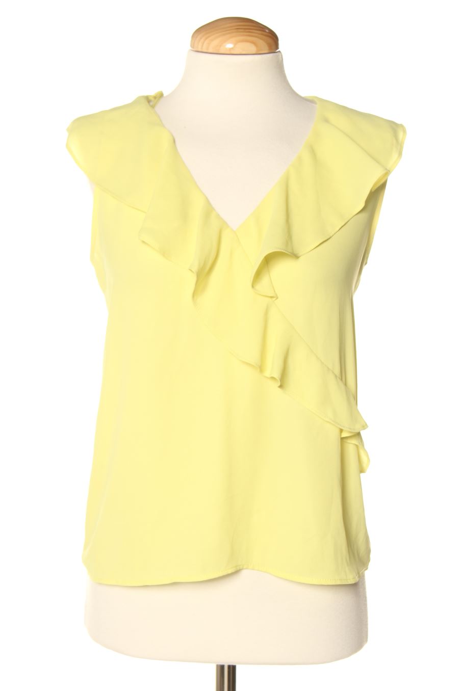 Blouse a manches courtes Zara de la taille XS de couleur jaune