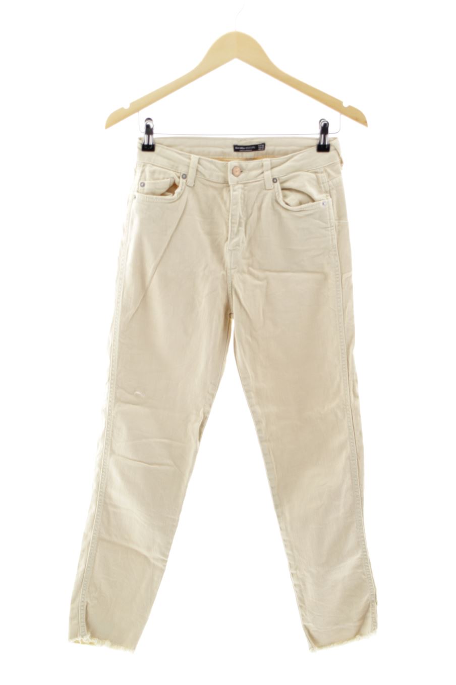 Jeans Bershka de la taille 36, de couleur beige de denim