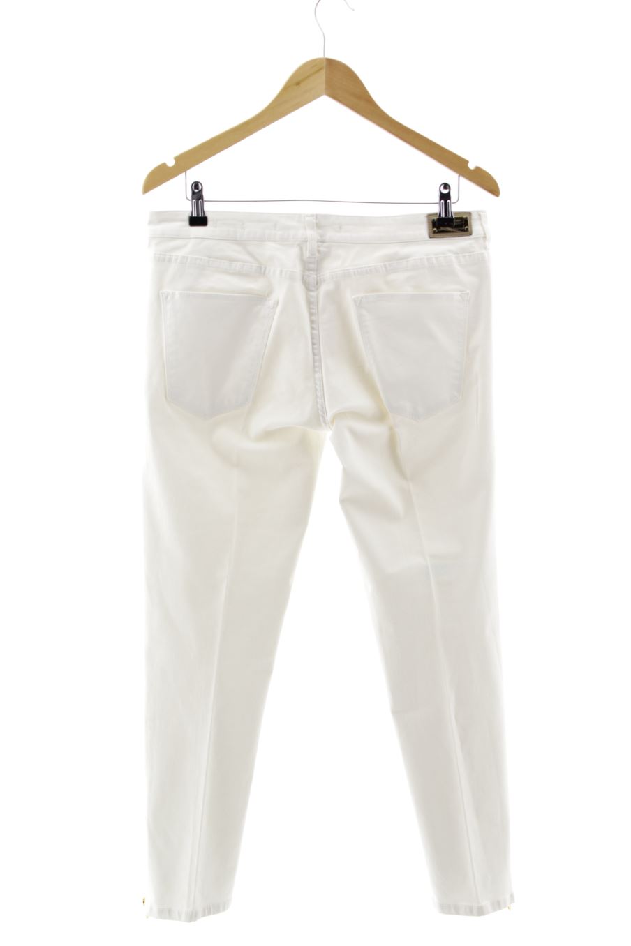 Jeans Zara de la taille 44, de couleur blanc de denim
