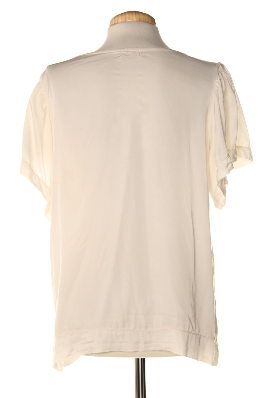 Blusa de manga corta de BLAUCHIC de la talla M, de color blanco