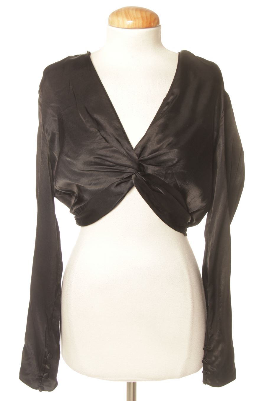 Blouse à manches longues Zara de la taille M, de couleur noir