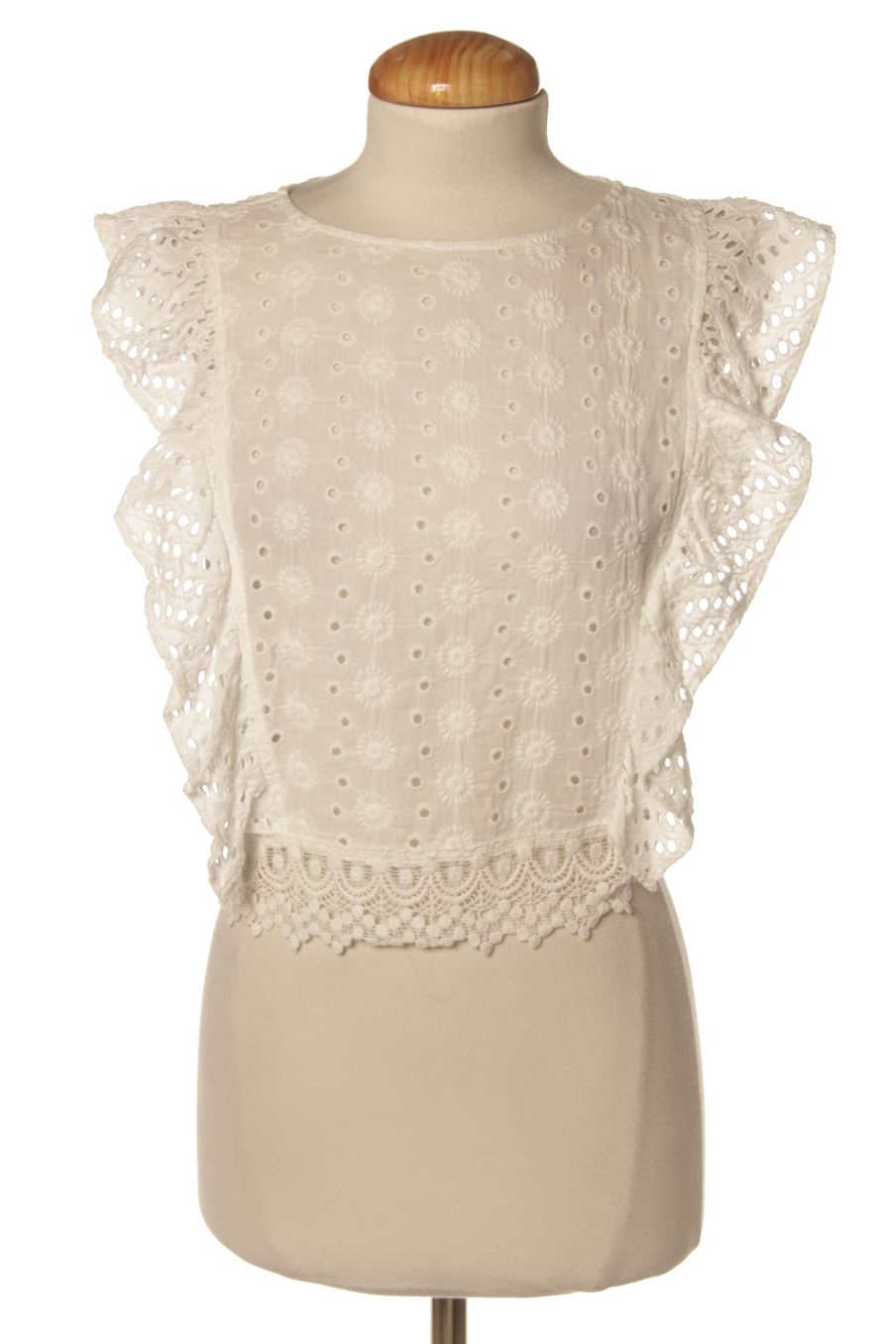 Aufwändiges Top von Esprit Größe S, Farbe Weiss, für