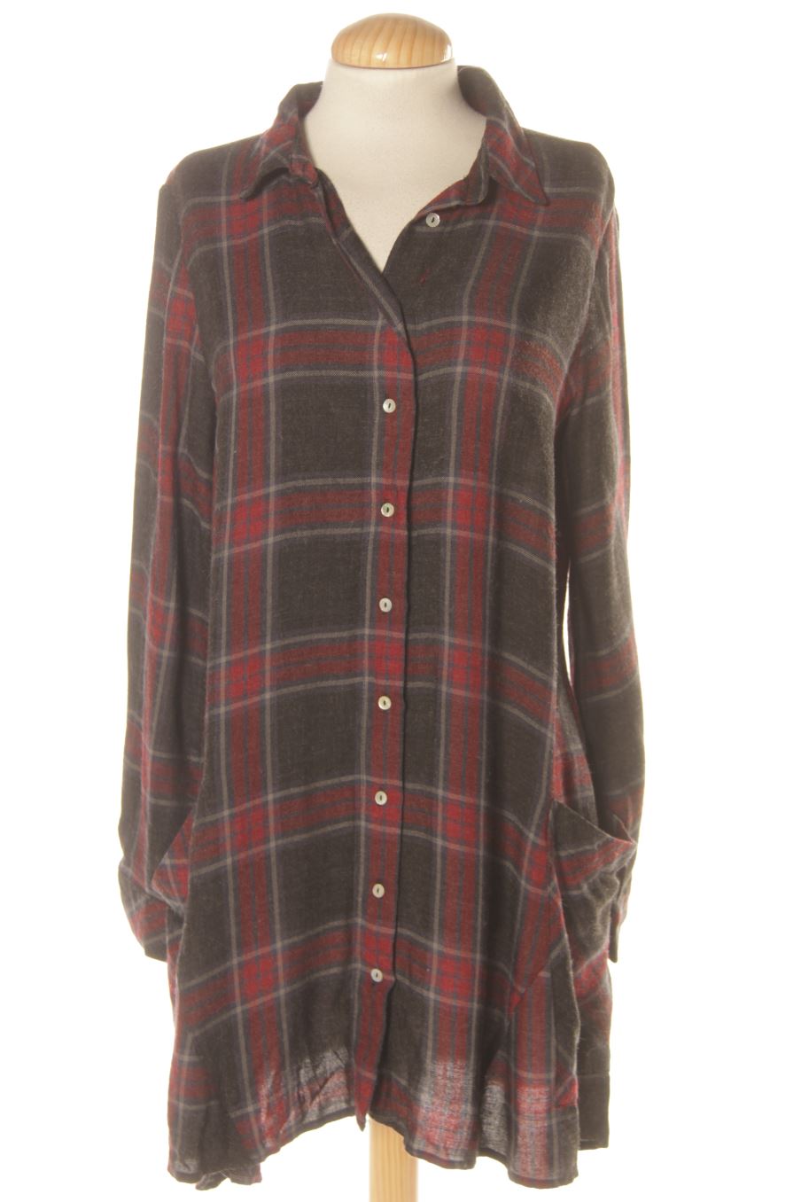 Robe casual Zara de la taille S, de couleur carreaux