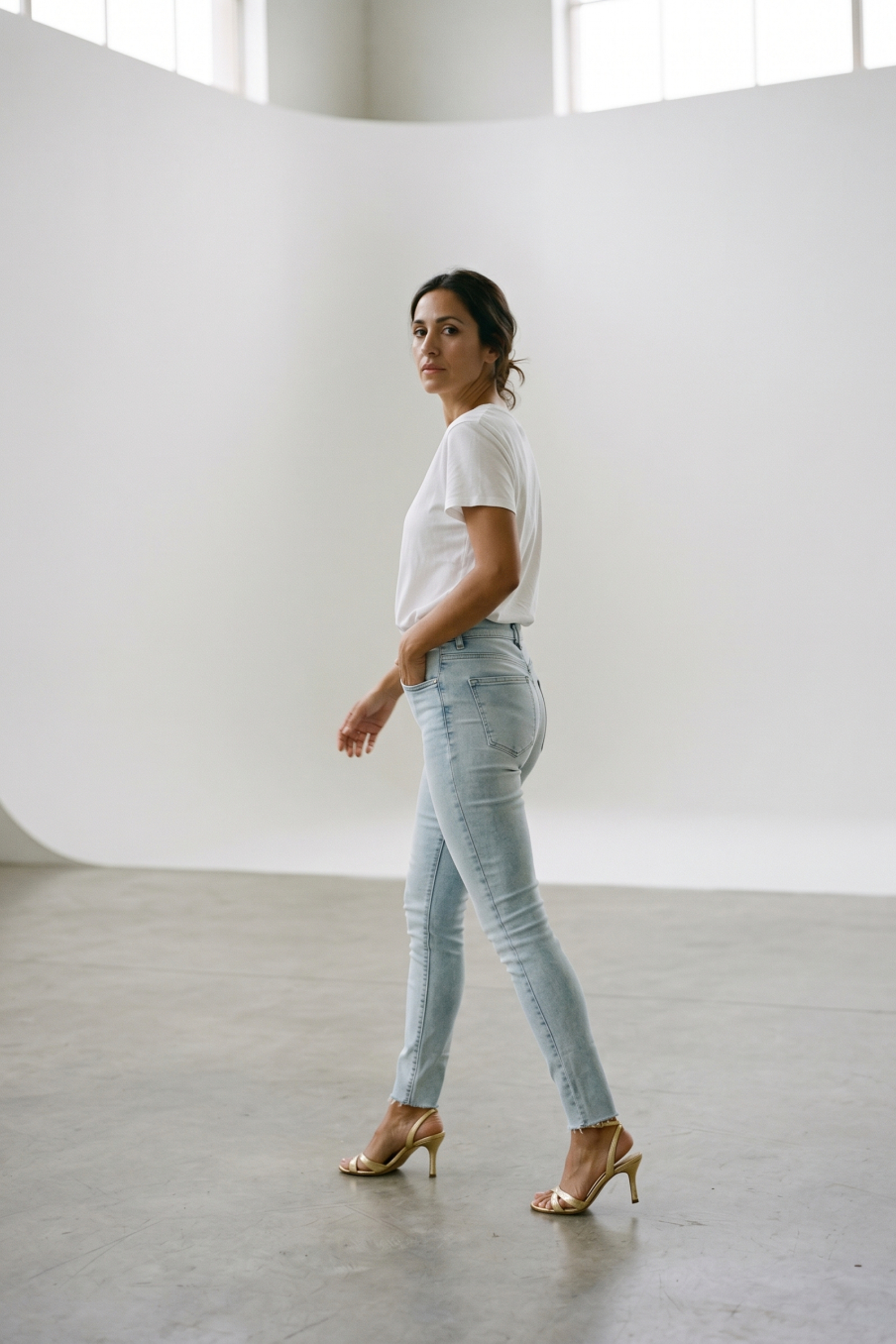 Jeans Bershka de la taille 36, de couleur bleu de denim