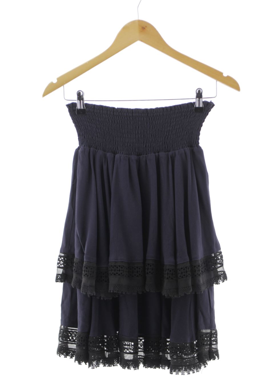 Jupe Maje de la taille L, de couleur bleu marine