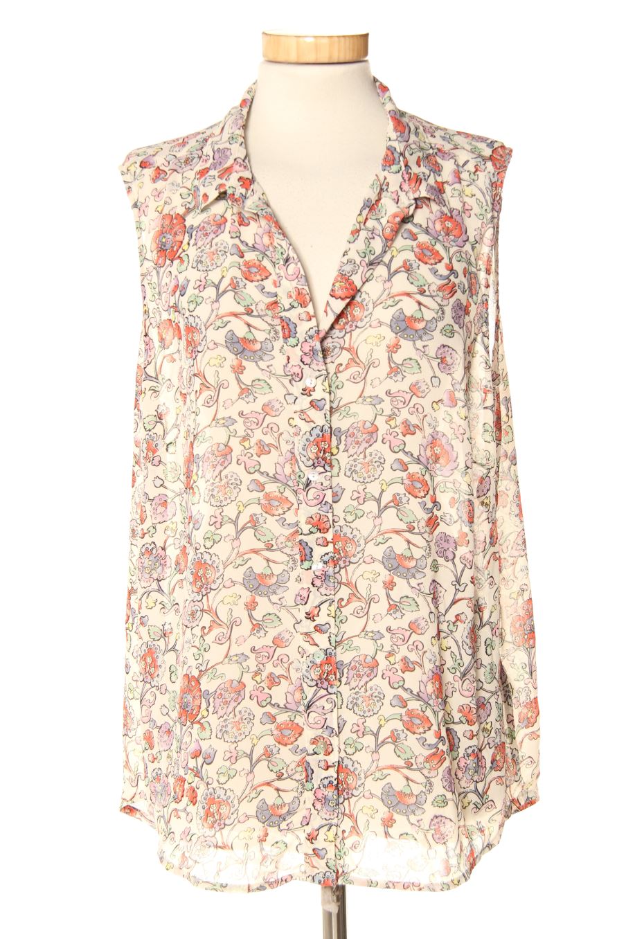 Camisa sin mangas de H&M de la talla 44, de color flores