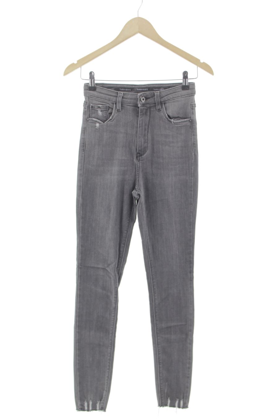 Jeans Queen Hearts Paris de la taille S, de couleur gris de denim