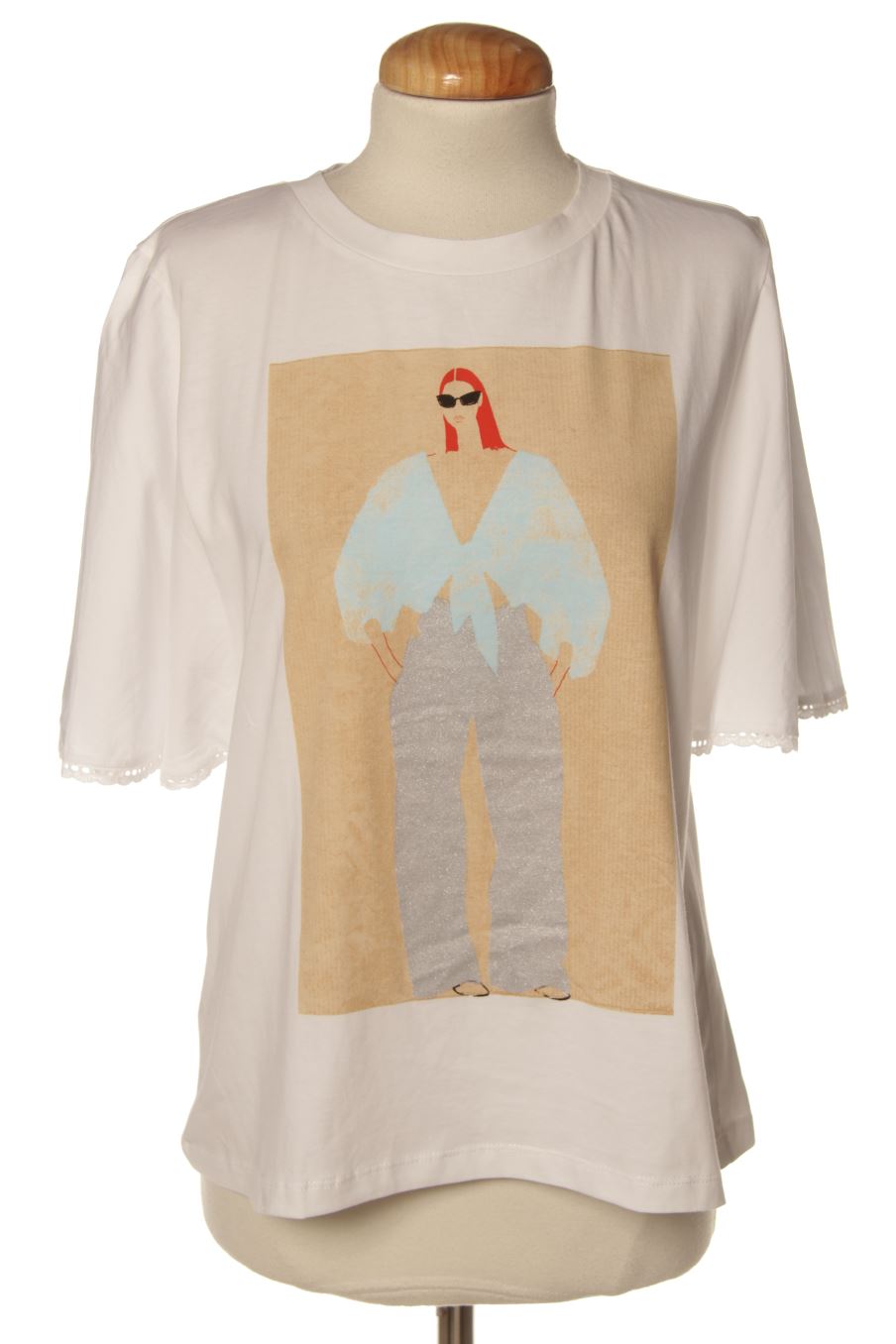T-shirt Zara de la taille S, de couleur blanc