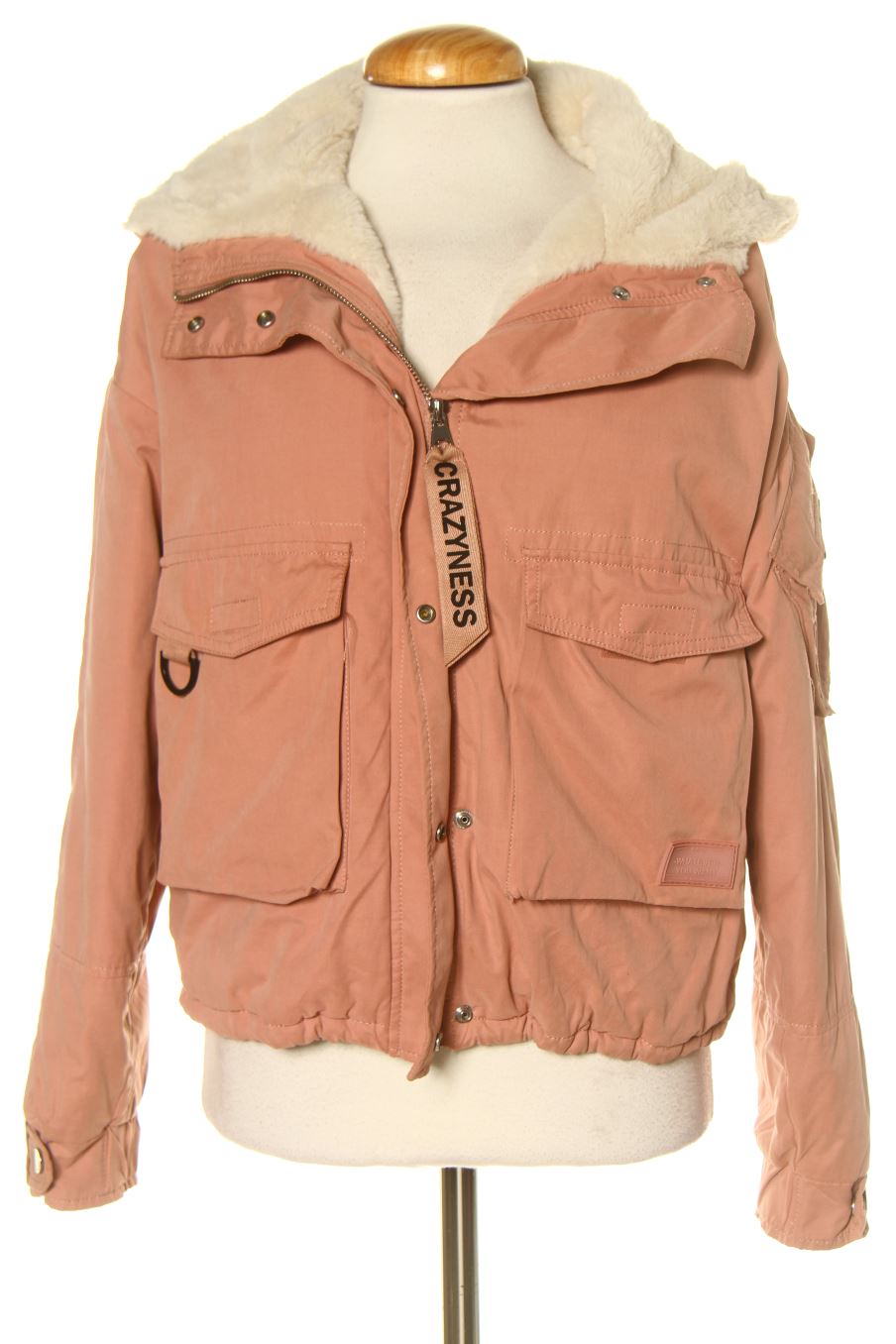 Blouson Bershka de la taille XS, de couleur rose