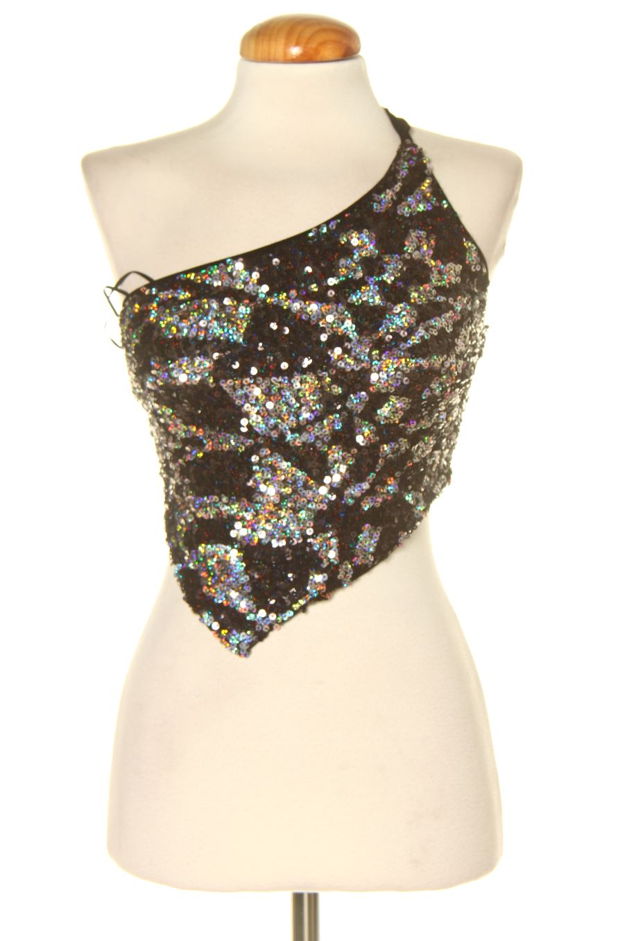 Aufwändiges Top von Bershka Größe XS, Farbe Silbern, für