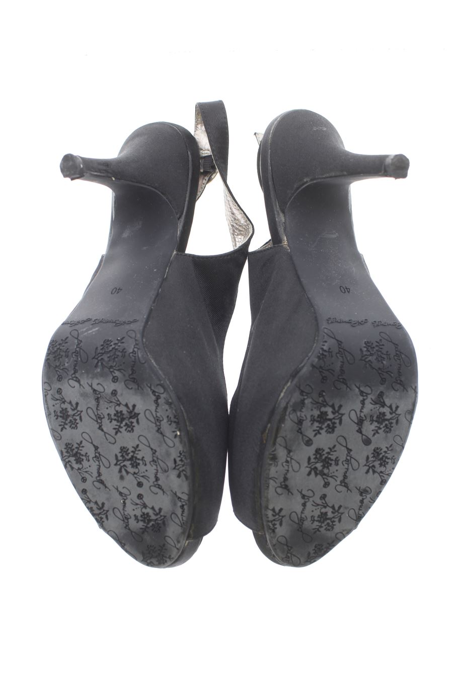 Sandalias tacon de PILAR MONET ELEGANT de la talla 40, de color negro de