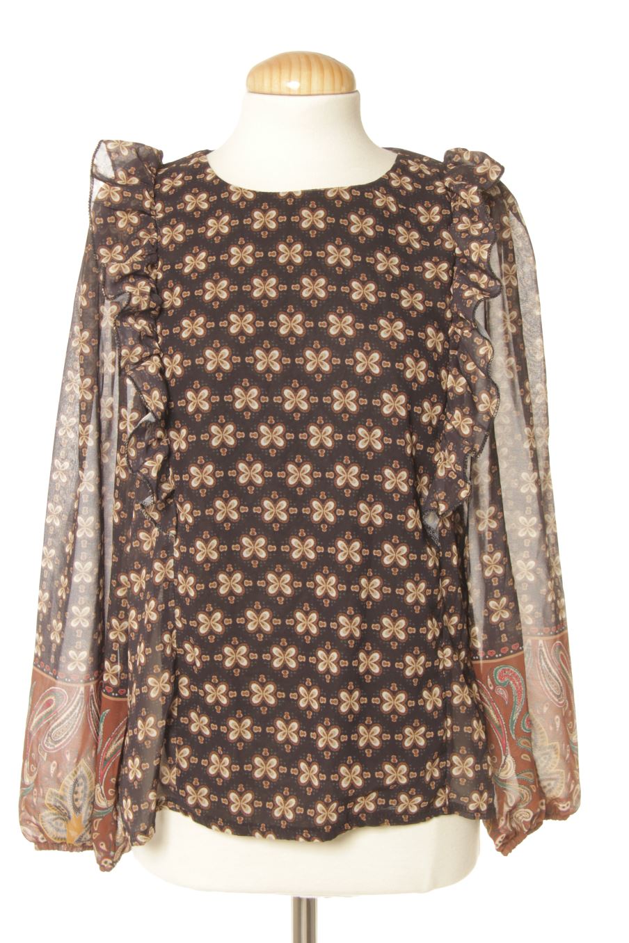 Blusa de manga larga de PERCENTIL de la talla S, de color estampado