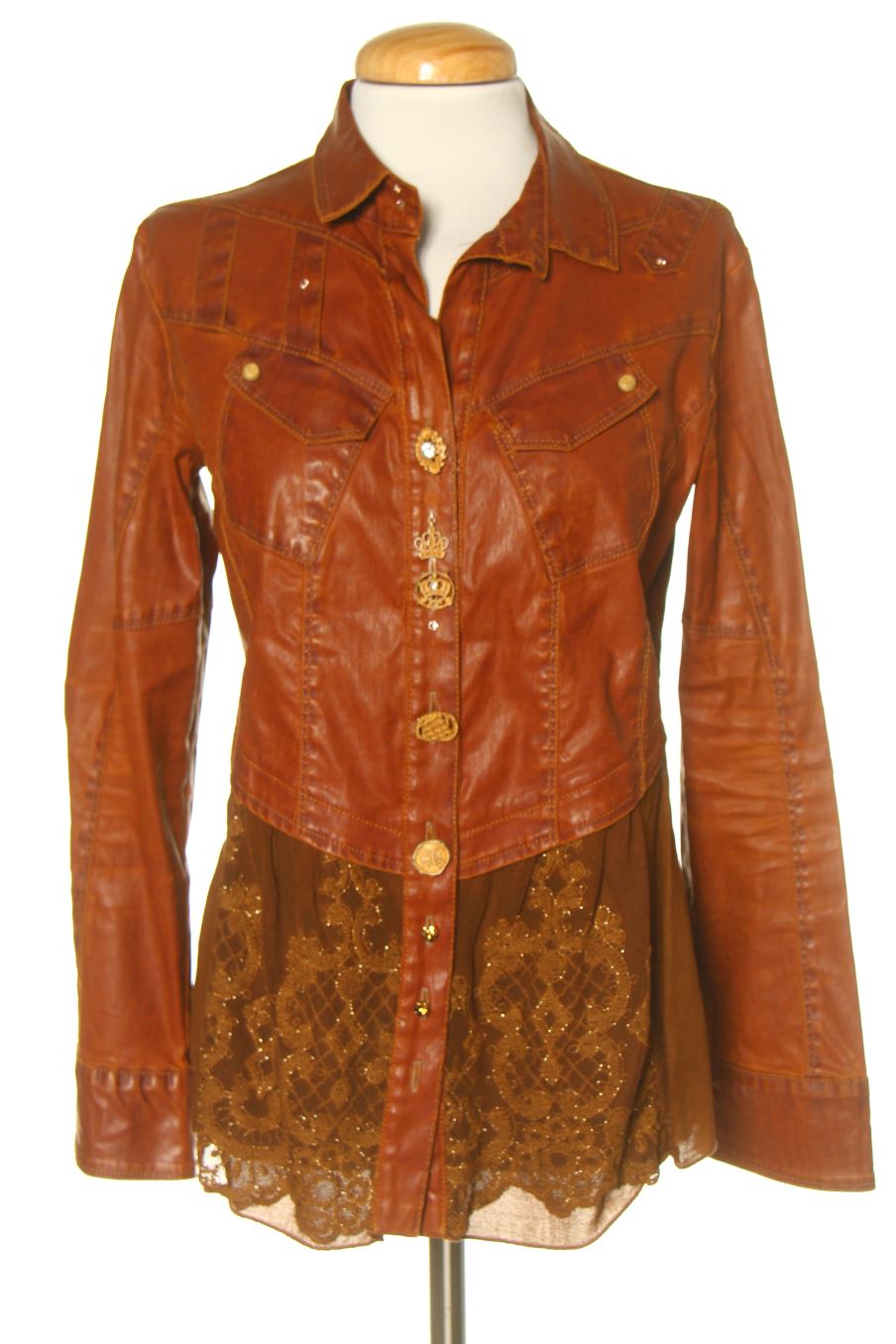 Chemise Elisa Cavaletti de la taille S, de couleur marron de synthétique