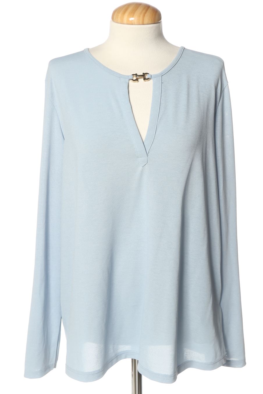 Blouse à manches longues Cortefiel de la taille L, de couleur bleu