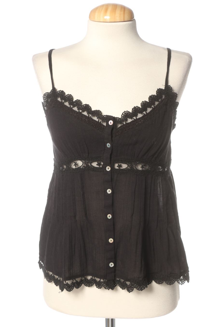 Top de Zara de la talla M, de color nero