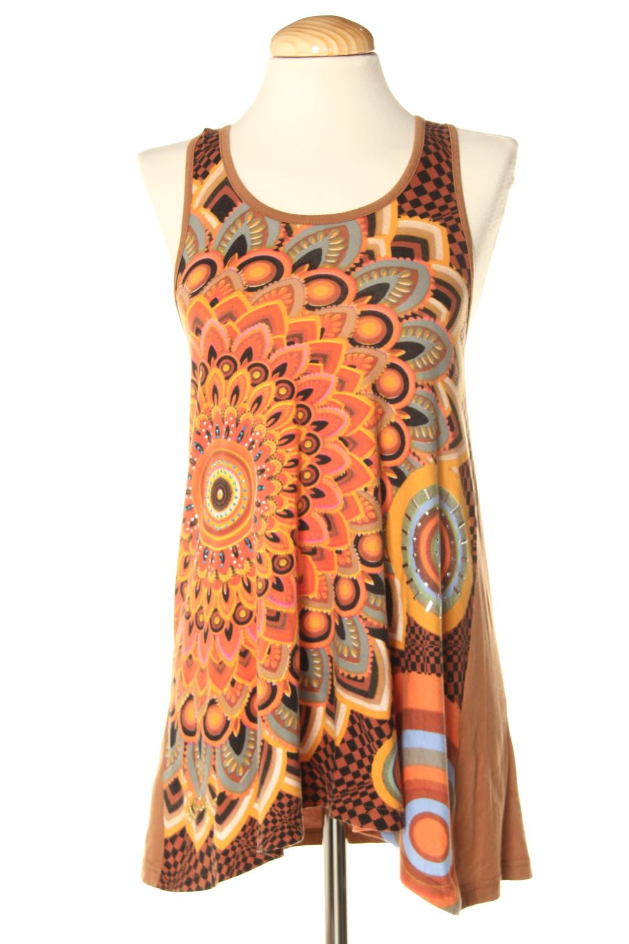 Top Desigual de la taille S, de couleur marron