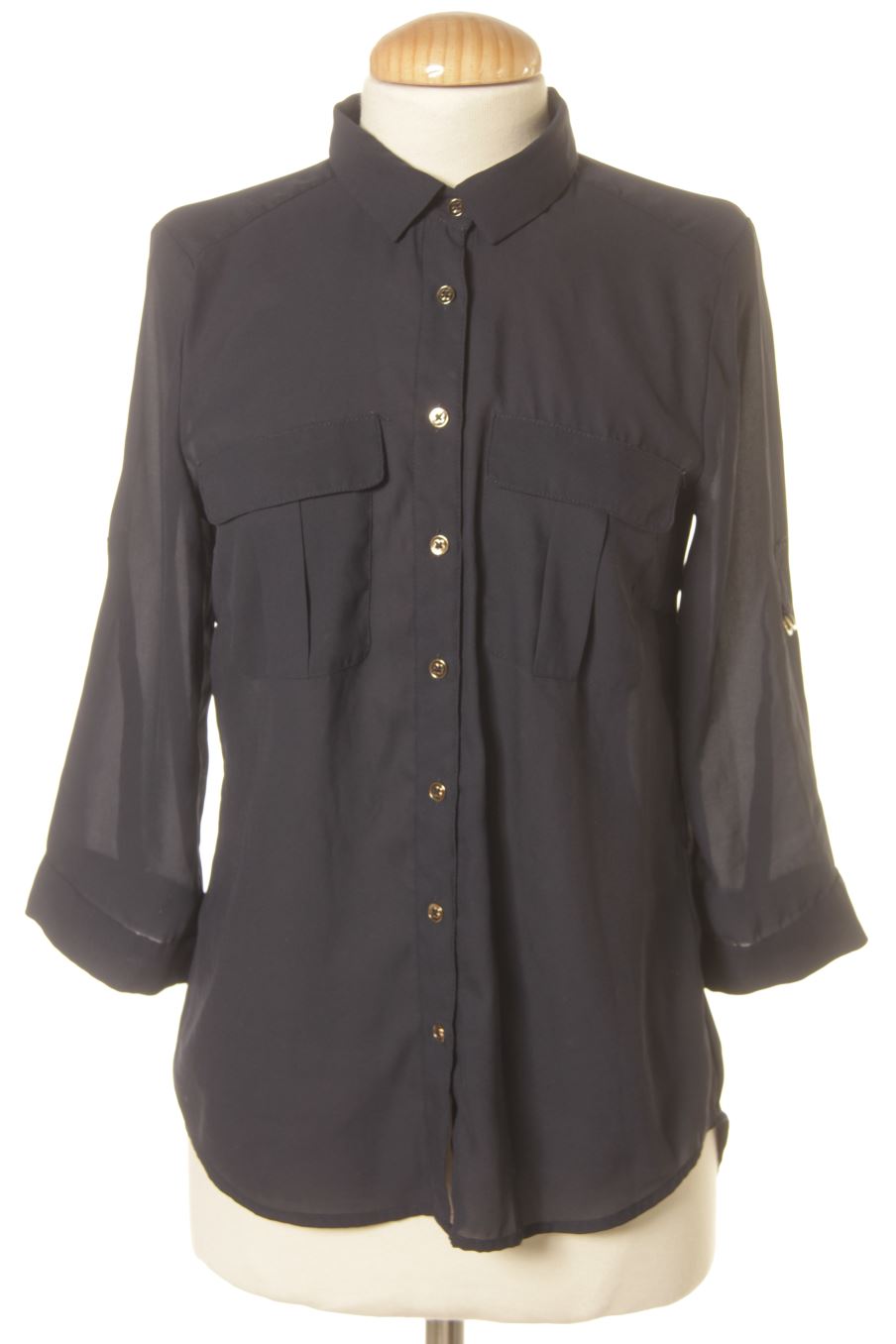 Hemd von H&M Größe 34, Farbe Marineblau, für