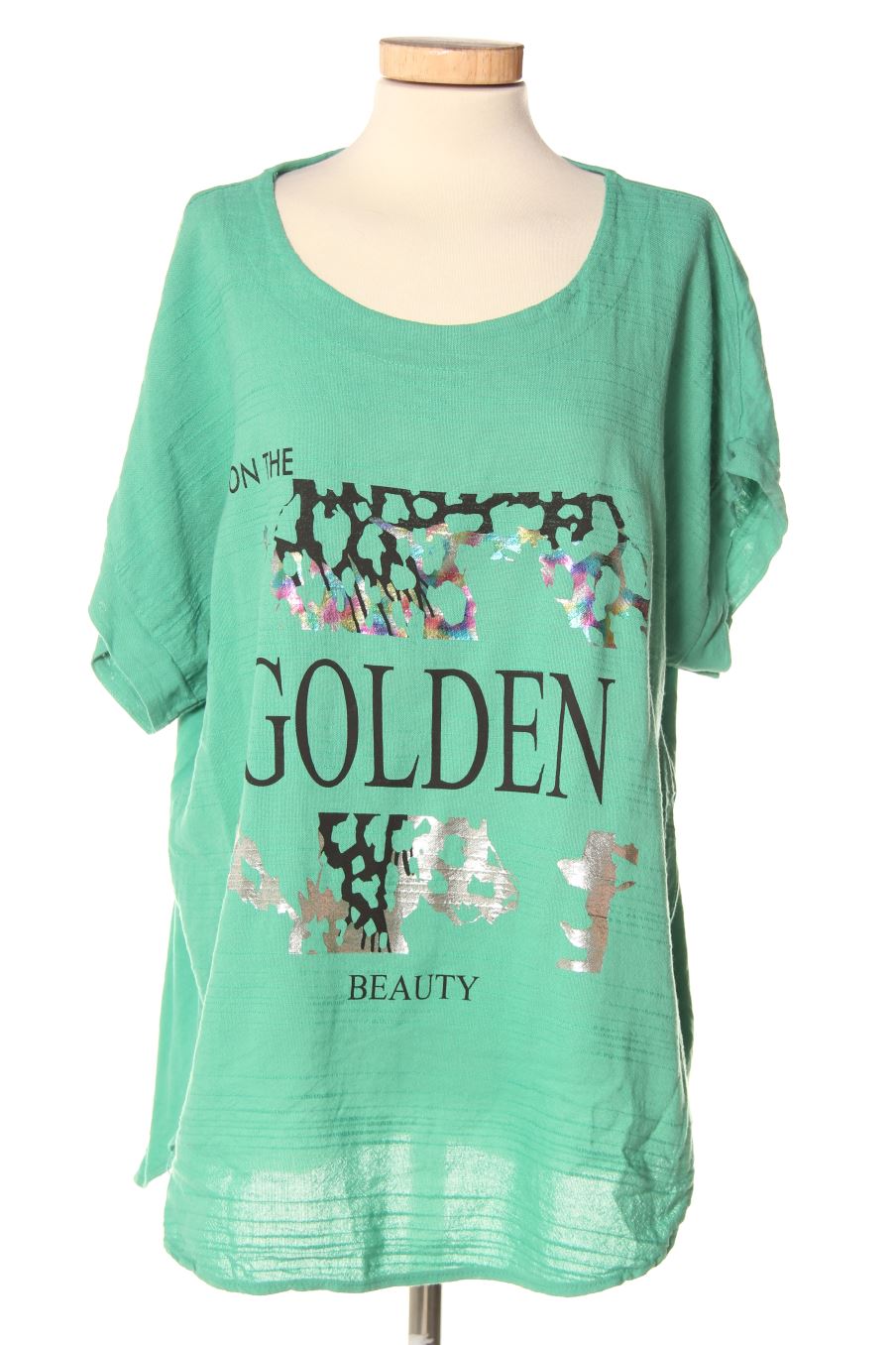 Blouse à manches courtes New collection de la taille L, de couleur vert