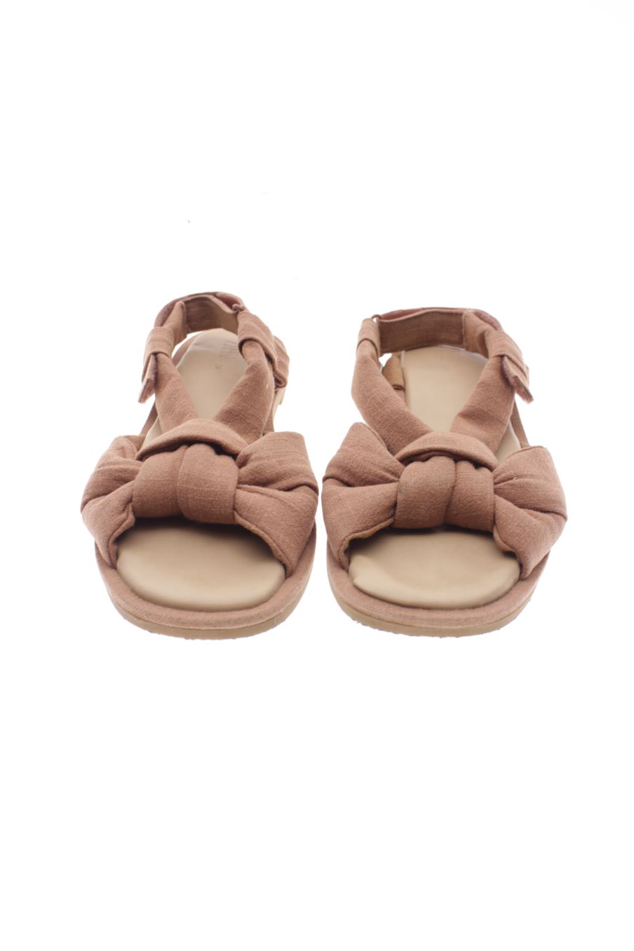 Sandalias planas de Zara de la talla 36, de color marrón de