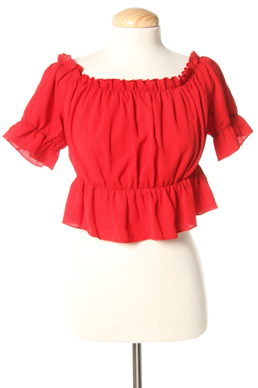 Blouse à manches courtes PERCENTIL de la taille S, de couleur rouge