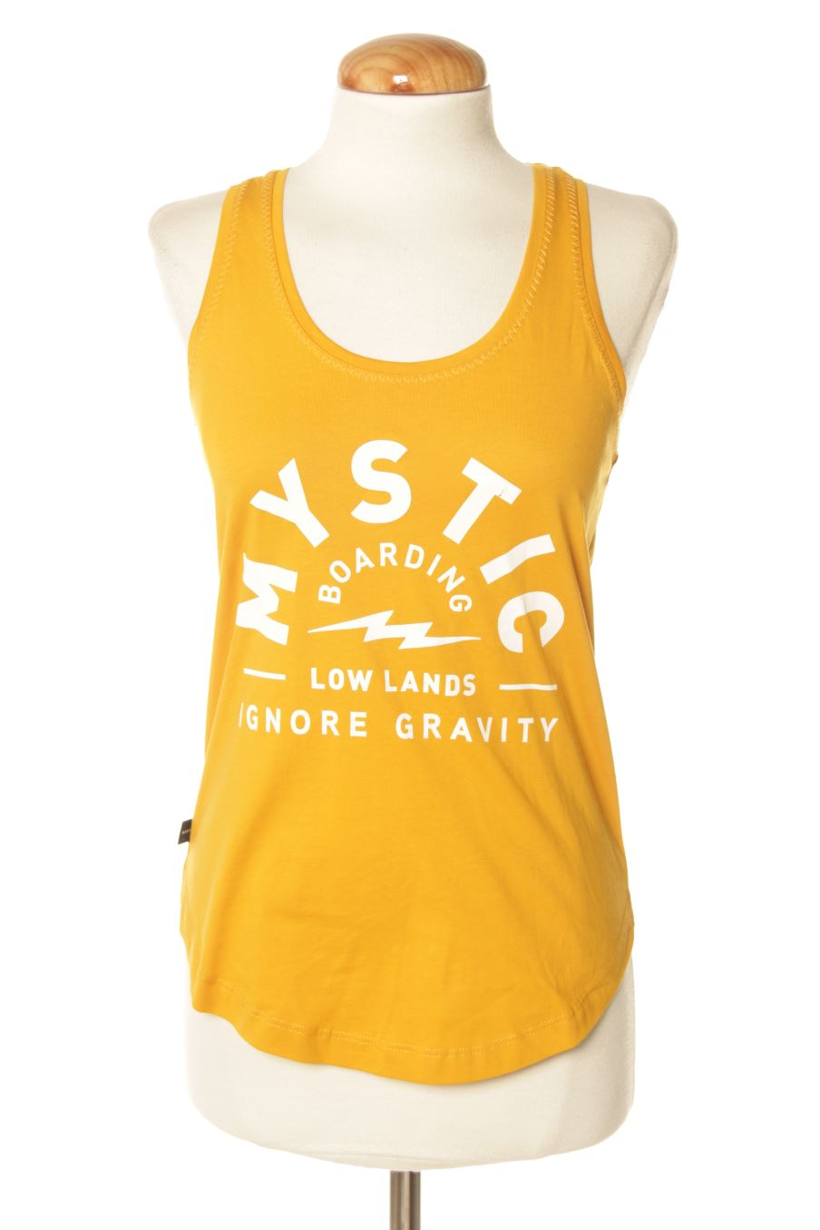 Top sport Mystic de la taille XS, de couleur moutarde