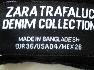 Vaquero de trf (ZARA) de la talla 36, de color negro de ropa vaquera