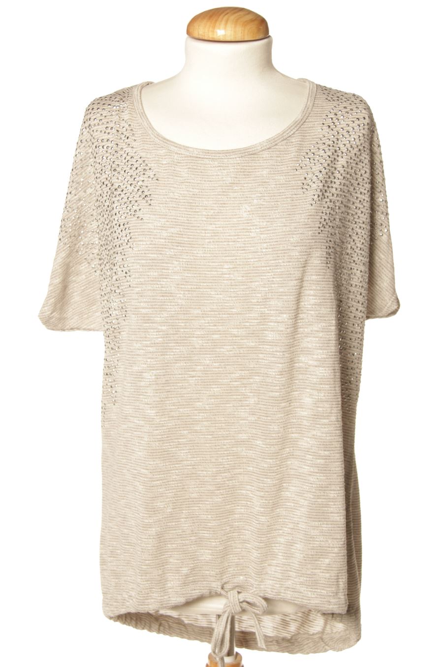 Blouse à manches courtes Made in italy de la taille S, de couleur gris