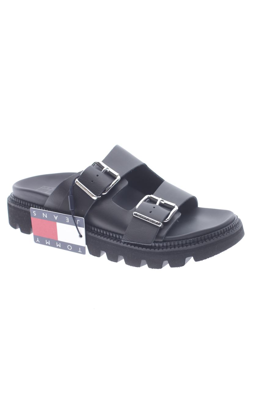Sandalias planas de Tommy Hilfiger de la talla 39, de color nero