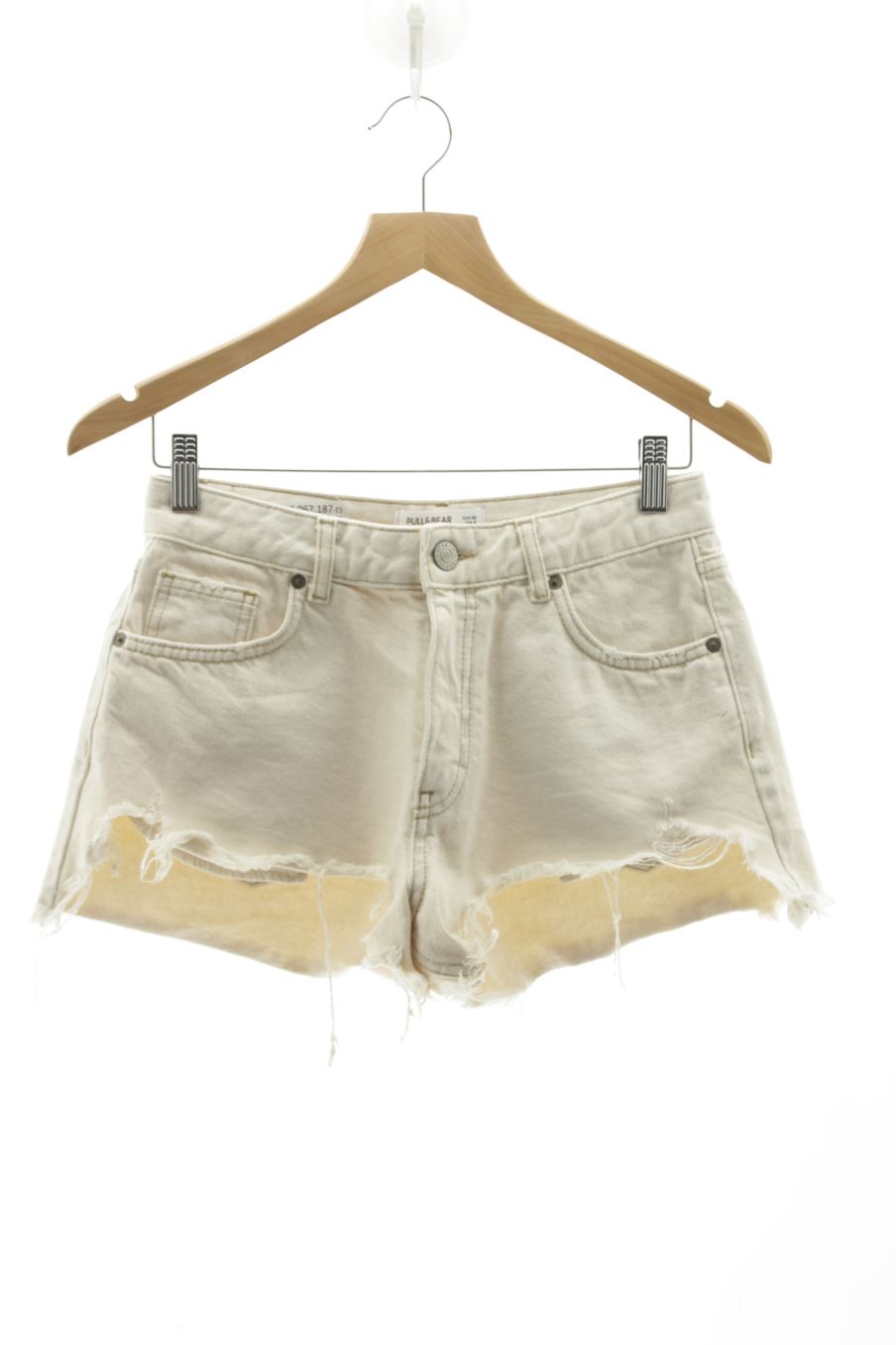 Shorts Pull & Bear de la taille 36, de couleur beige de denim