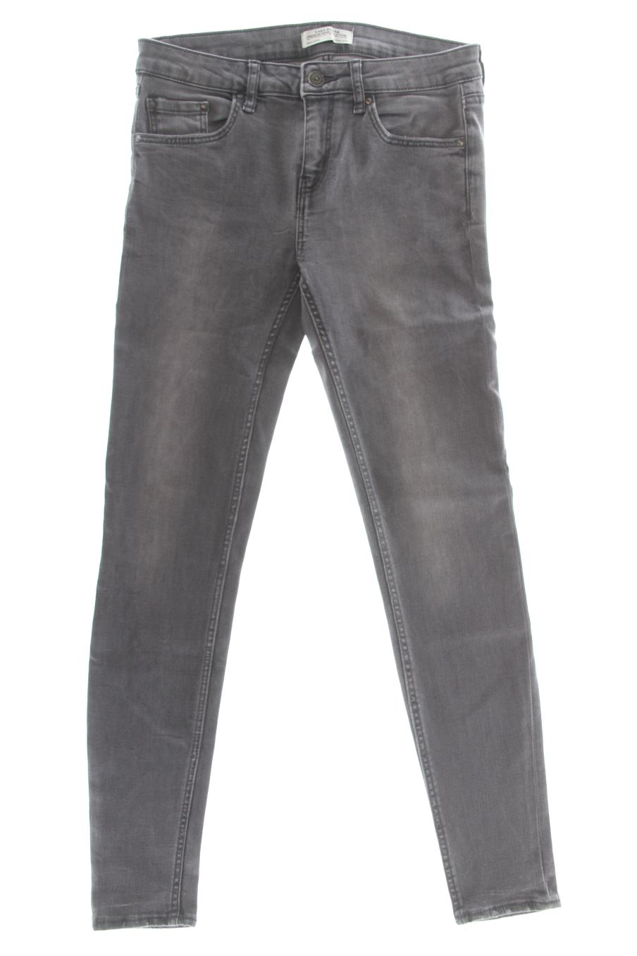 Vaquero de Zara de la talla 36, de color gris de ropa vaquera