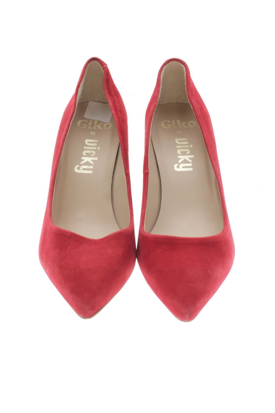 Zapatos de tacon de VICKY de la talla 35, de color rojo de