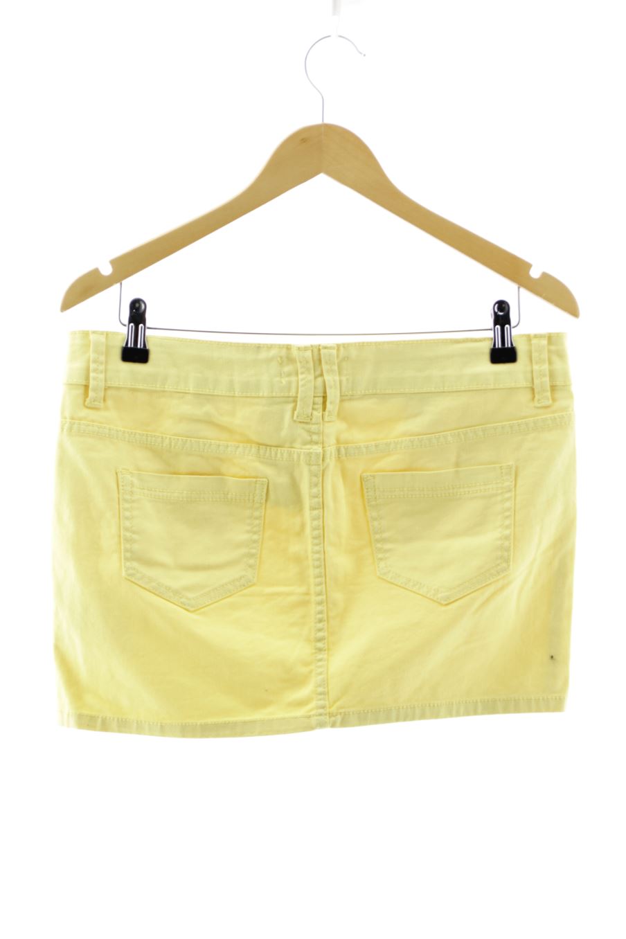 Jupe Stradivarius de la taille 38, de couleur jaune de denim