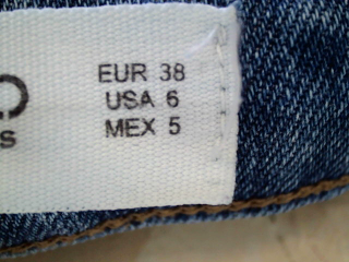 Vaquero de Mango de la talla 38, de color azul de ropa vaquera