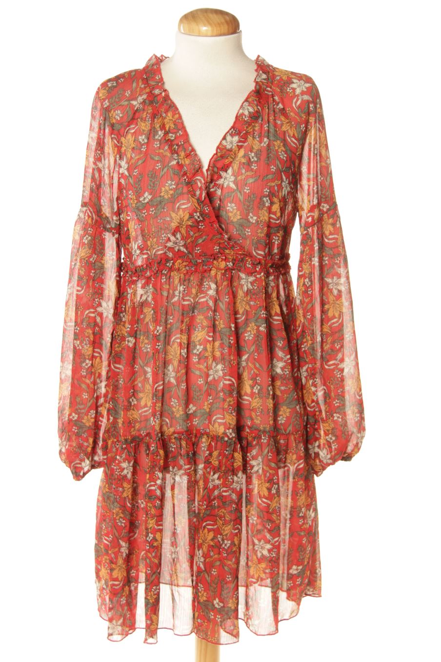 Robe vintage Promod 36 marron/orange