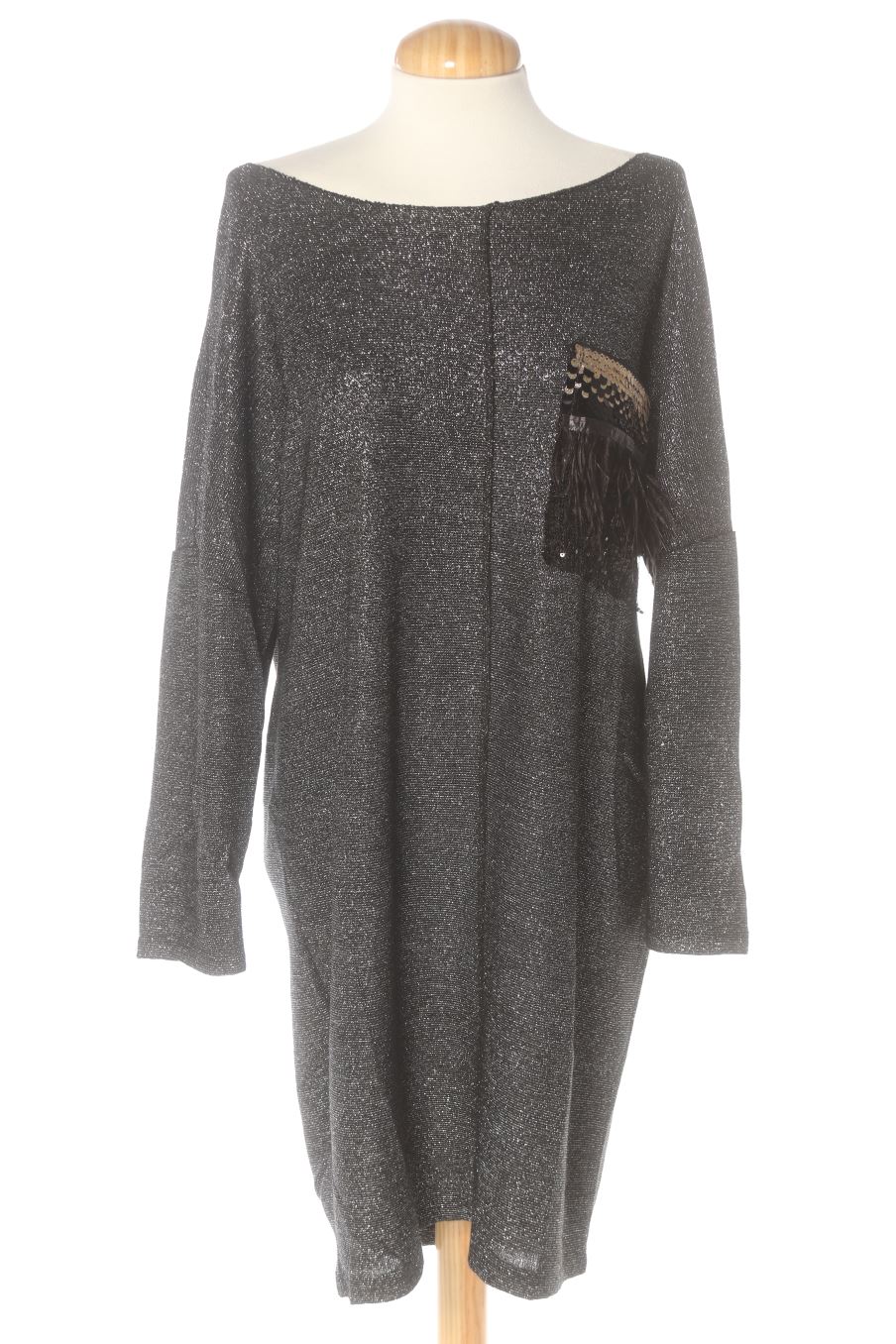 Vestito casual de Made in italy de la talla L, de color nero