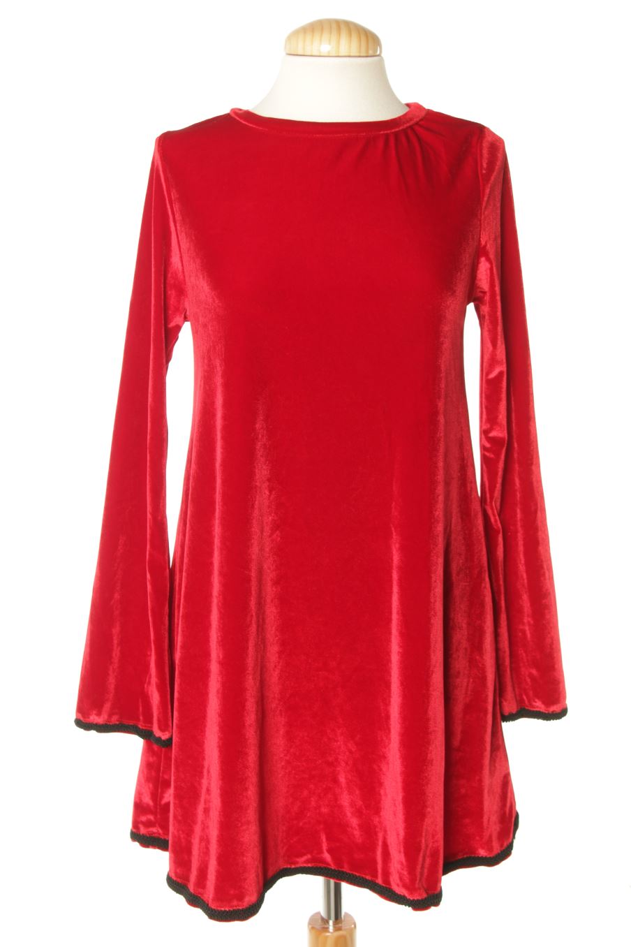 Robe casual Made in italy de la taille S, de couleur rouge de velours