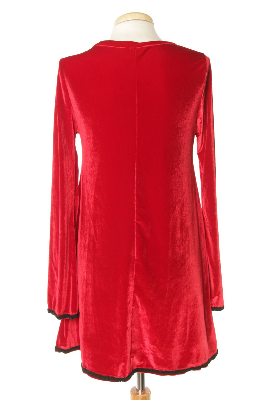 Robe casual Made in italy de la taille S, de couleur rouge de velours