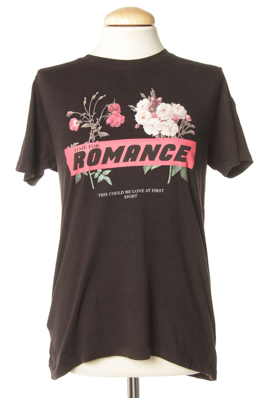 T-shirt Stradivarius de la taille S, de couleur noir